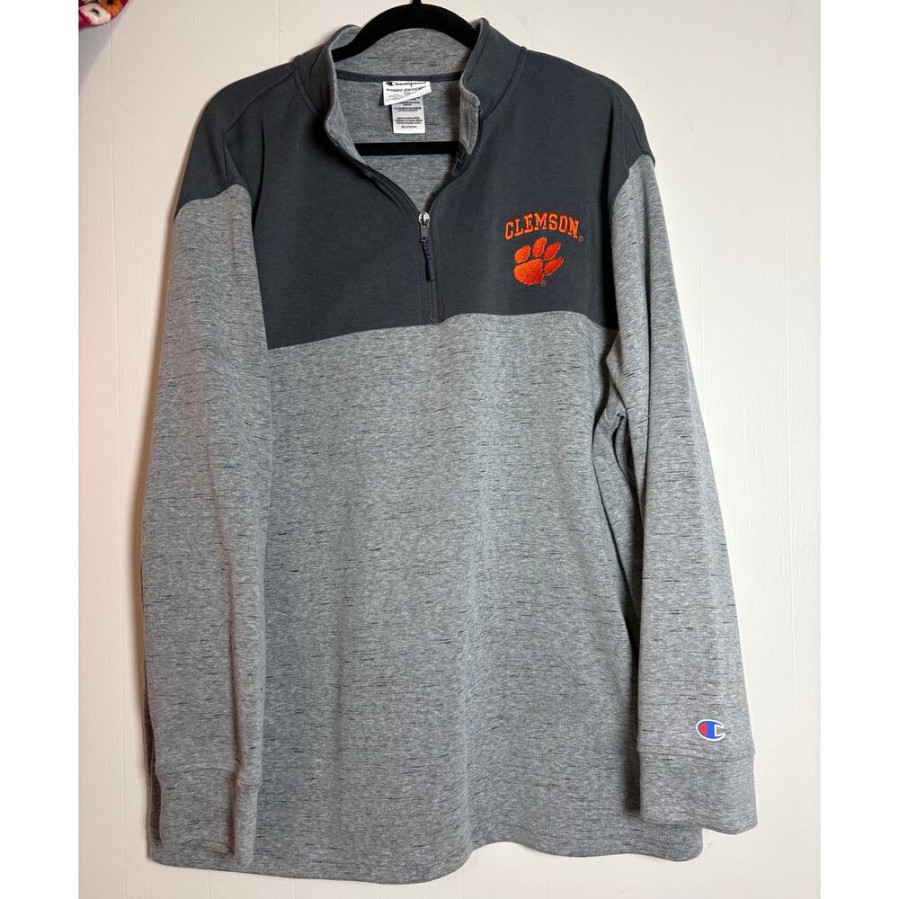 Clemson Tigers 2XL Champion Quarter Zip Embroidered Pull Over